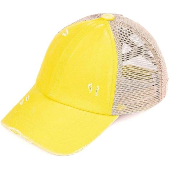Funky Junque Girls Messy Bun Baseball Cap - High Ponytail Criss Cross Hat main image 4